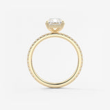 Radiant Pave Lab Grown Diamond Engagement Ring