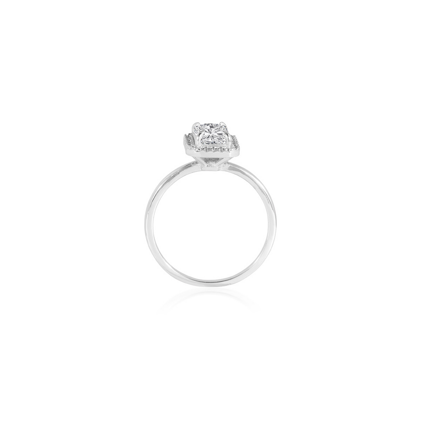 Stunning 1.0 CT Emerald Moissanite Engagement Ring with Halo Design 2