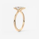 Radiant Half Bezel Lab Grown Diamond Engagement Ring