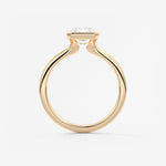 Radiant Half Bezel Lab Grown Diamond Engagement Ring