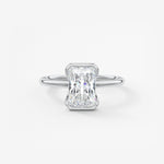 Radiant Half Bezel Lab Grown Diamond Engagement Ring