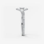Radiant Half Bezel Lab Grown Diamond Engagement Ring