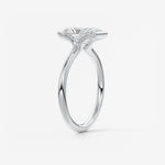 Radiant Half Bezel Lab Grown Diamond Engagement Ring