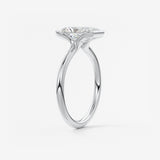 Radiant Half Bezel Lab Grown Diamond Engagement Ring