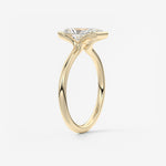 Radiant Half Bezel Lab Grown Diamond Engagement Ring