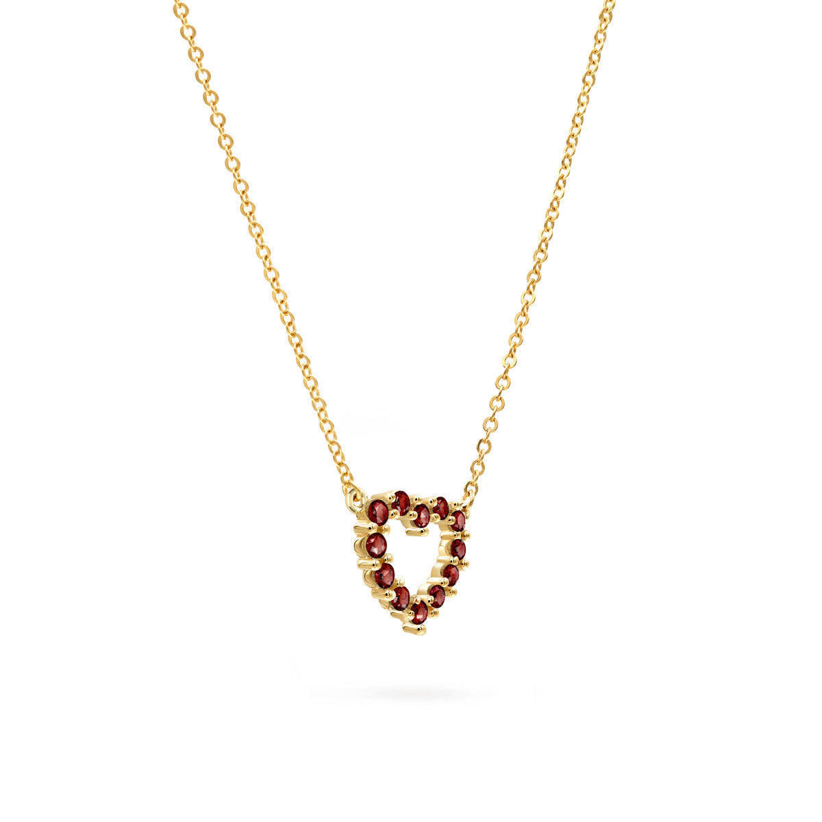 1.5 TCW Round Garnet Lab Made Diamond- January Birthstone Necklace 4