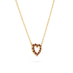 1.5 TCW Round Garnet Lab Made Diamond- January Birthstone Necklace 4