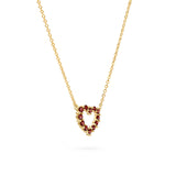 1.5 TCW Round Garnet Lab Made Diamond- January Birthstone Necklace 4