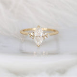 Stunning 1 CT Marquise Moissanite Engagement Ring With Cluster Design 1