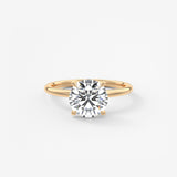 Round Solitaire Lab Grown Diamond Engagement Ring