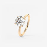 Round Solitaire Lab Grown Diamond Engagement Ring