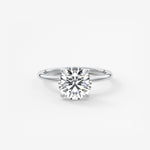 Round Solitaire Lab Grown Diamond Engagement Ring