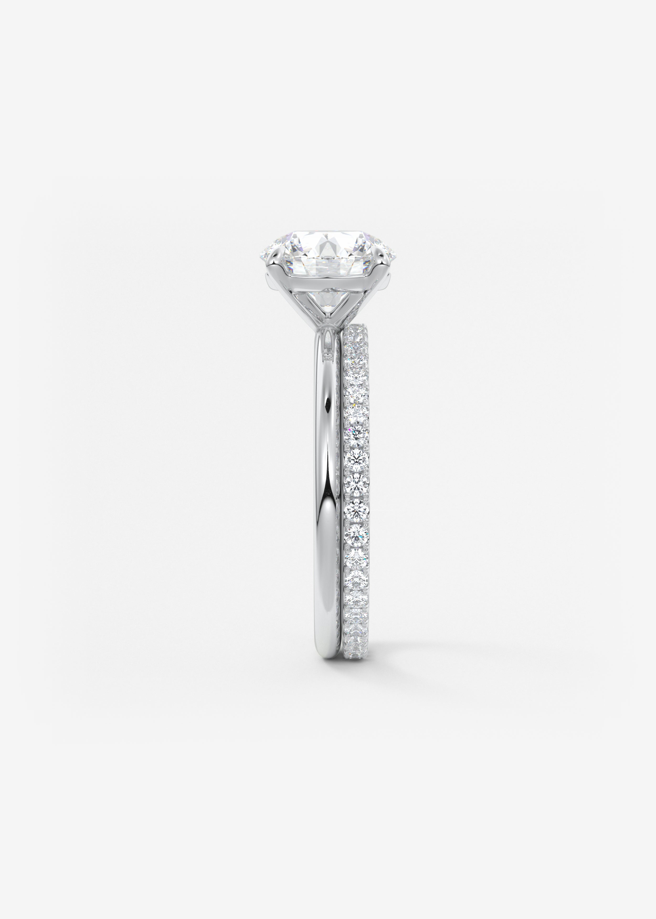 Round Solitaire Lab Grown Diamond Engagement Ring