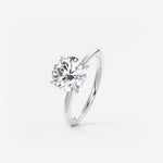 Round Solitaire Lab Grown Diamond Engagement Ring