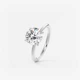 Round Solitaire Lab Grown Diamond Engagement Ring