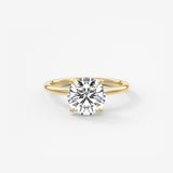 Round Solitaire Lab Grown Diamond Engagement Ring