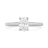 Stunning 0.5 CT Oval Moissanite Engagement Ring In Solitaire Design 1