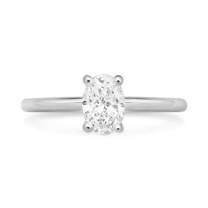 Stunning 0.5 CT Oval Moissanite Engagement Ring In Solitaire Design 1