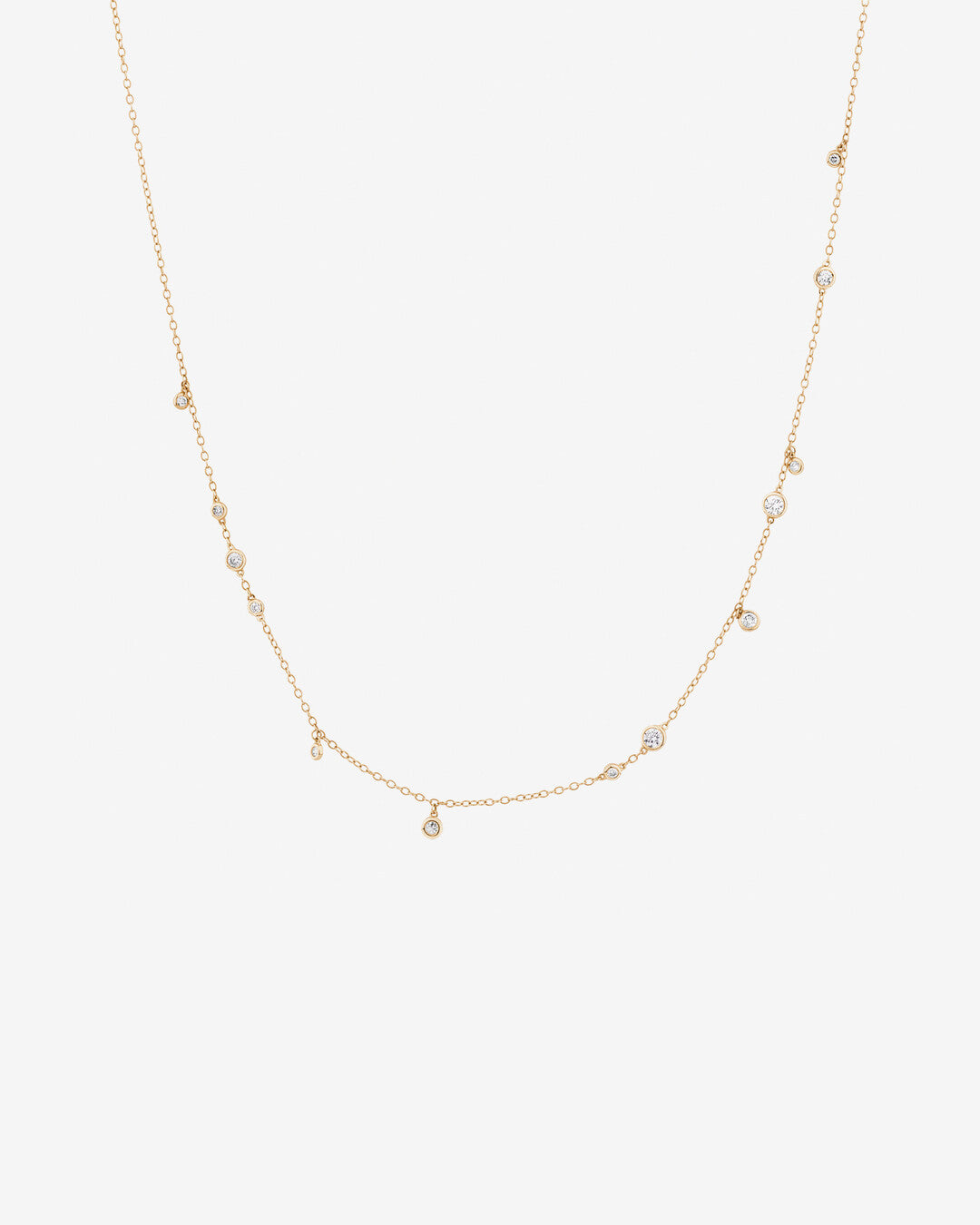 Round Cut Cubic Zirconia in 925 Sterling Silver Necklace 1