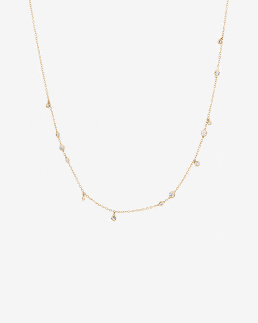 Round Cut Cubic Zirconia in 925 Sterling Silver Necklace 1