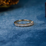 0.2 TCW Emerald & Round Cut Moissanite Bridal Wedding Band 6