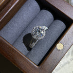 Stunning 1.5 CT Round Moissanite Engagement Ring with Split Shank & Pave Design 1