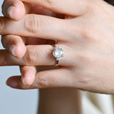 Stunning 2.0 CT Oval Moissanite Engagement Ring with Cluster Design 10