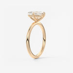 Emerald Solitaire Lab Grown Diamond Engagement Ring