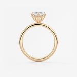 Emerald Solitaire Lab Grown Diamond Engagement Ring