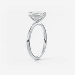 Emerald Solitaire Lab Grown Diamond Engagement Ring