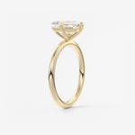 Emerald Solitaire Lab Grown Diamond Engagement Ring