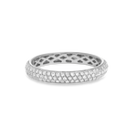 Stunning 0.27 TCW Round Moissanite Stones Full Eternity Wedding Bands 2