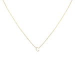 Customized Letter Pendant Necklace in Solid Gold 1