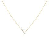 Customized Letter Pendant Necklace in Solid Gold 1