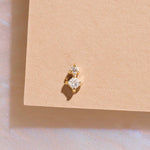 0.20 TCW Round Cut Moissanite Two Stone Earrings in Gold 5