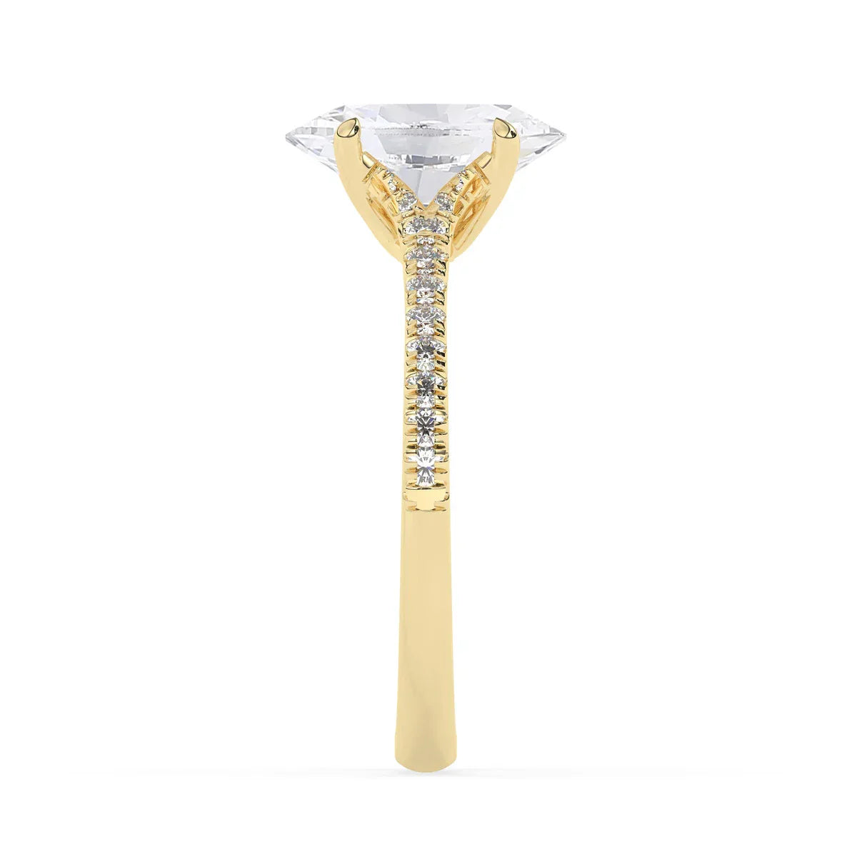 Stunning 2.0 CT Oval Moissanite Engagement Ring with Split Shank Design 4