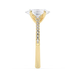 Stunning 2.0 CT Oval Moissanite Engagement Ring with Split Shank Design 4