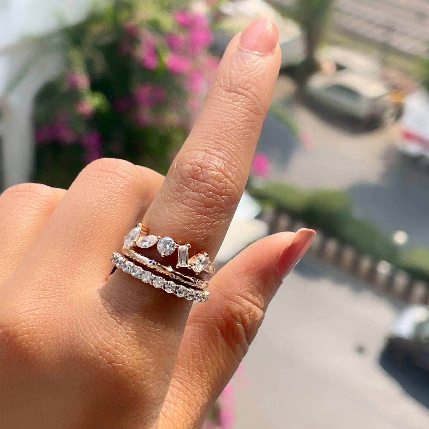 Stunning 0.10 TCW Round Moissanite Stones  Flash Wedding Bands 4