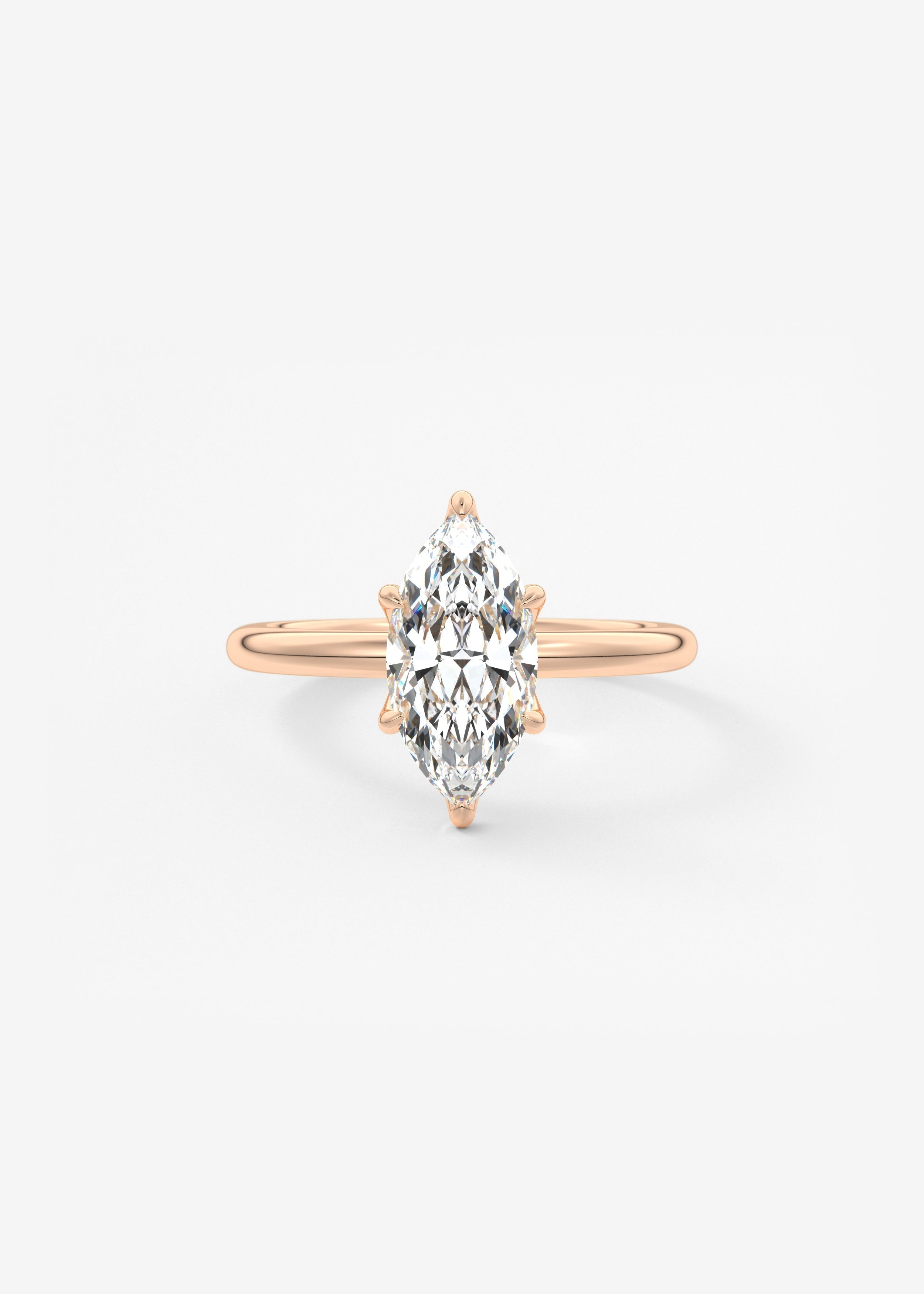 Marquise Solitaire Lab Grown Diamond Engagement Ring