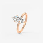 Marquise Solitaire Lab Grown Diamond Engagement Ring
