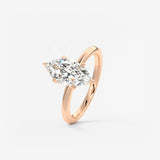 Marquise Solitaire Lab Grown Diamond Engagement Ring
