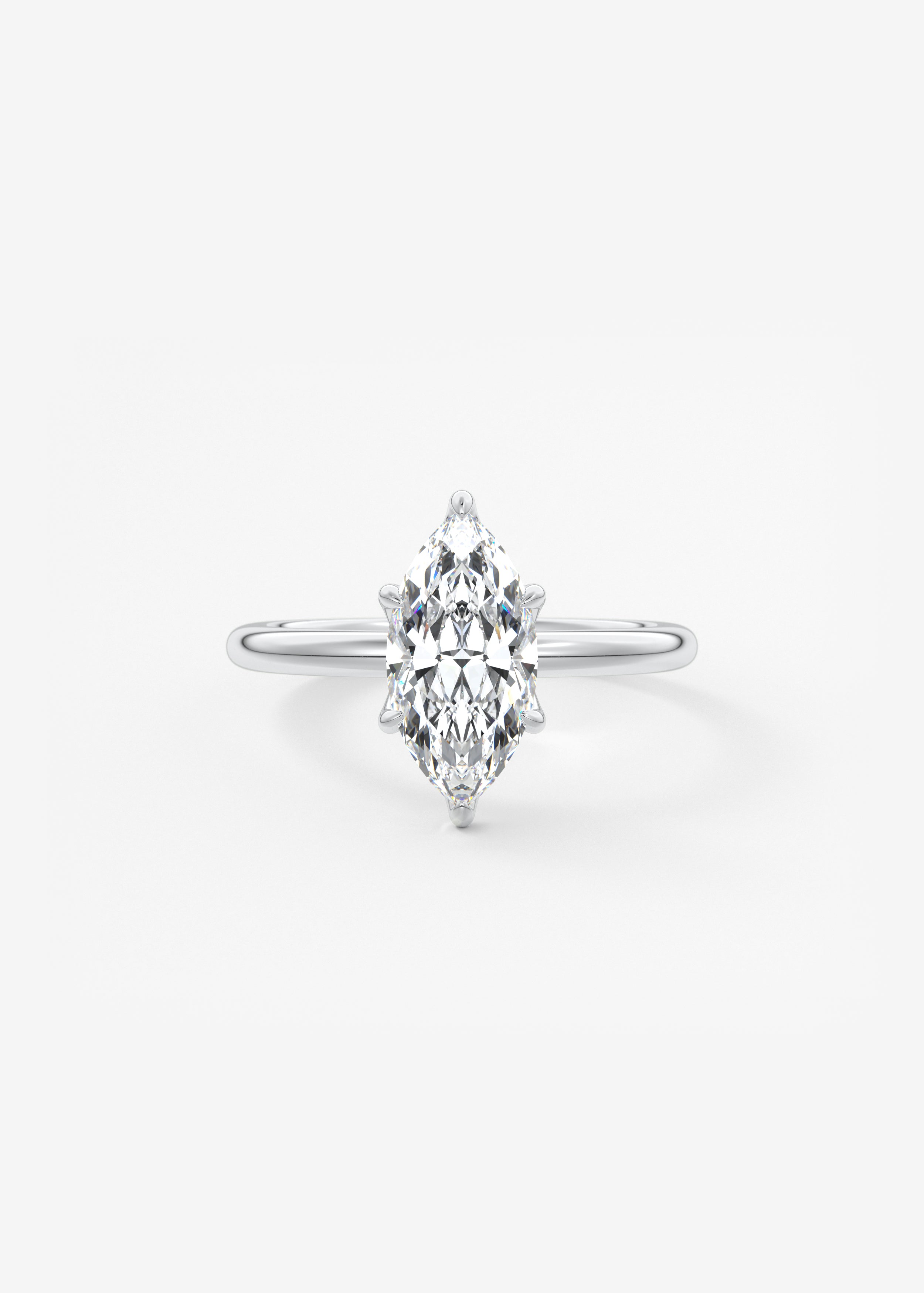 Marquise Solitaire Lab Grown Diamond Engagement Ring