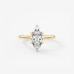 Marquise Solitaire Lab Grown Diamond Engagement Ring