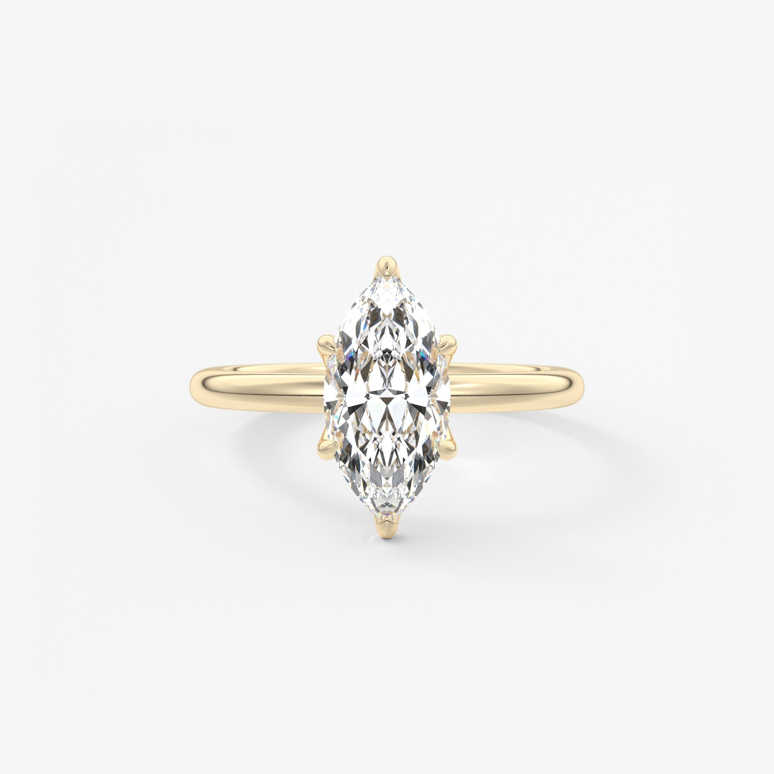 Marquise Solitaire Lab Grown Diamond Engagement Ring