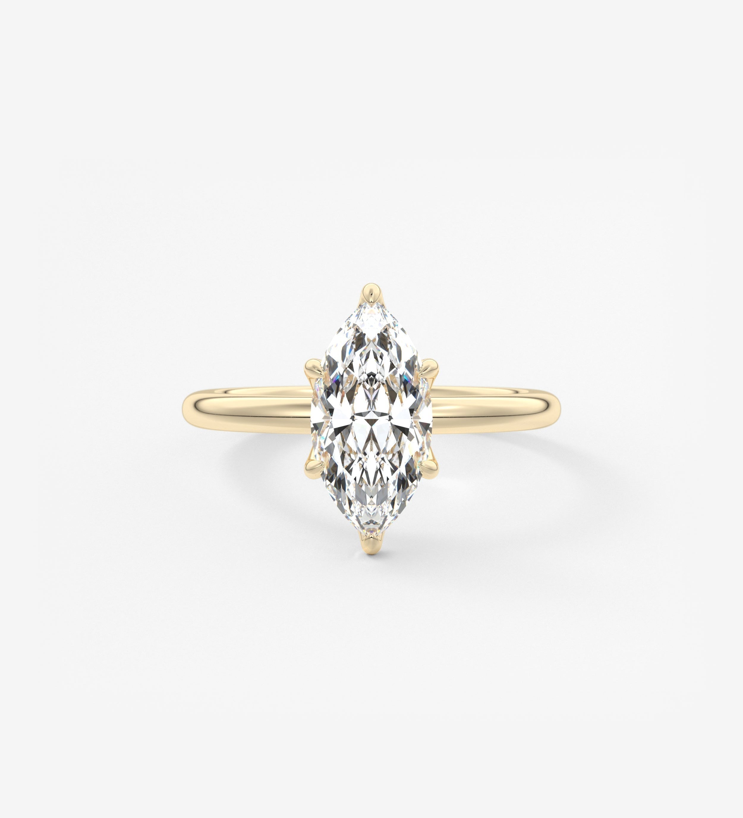 Marquise Solitaire Lab Grown Diamond Engagement Ring