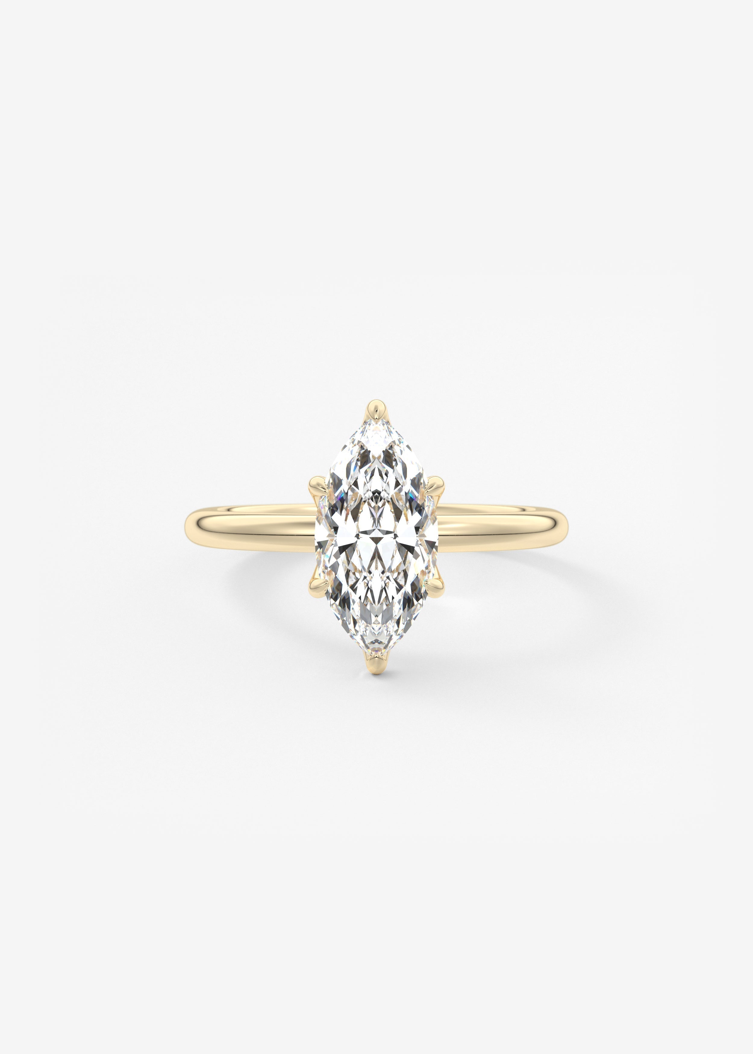 Marquise Solitaire Lab Grown Diamond Engagement Ring