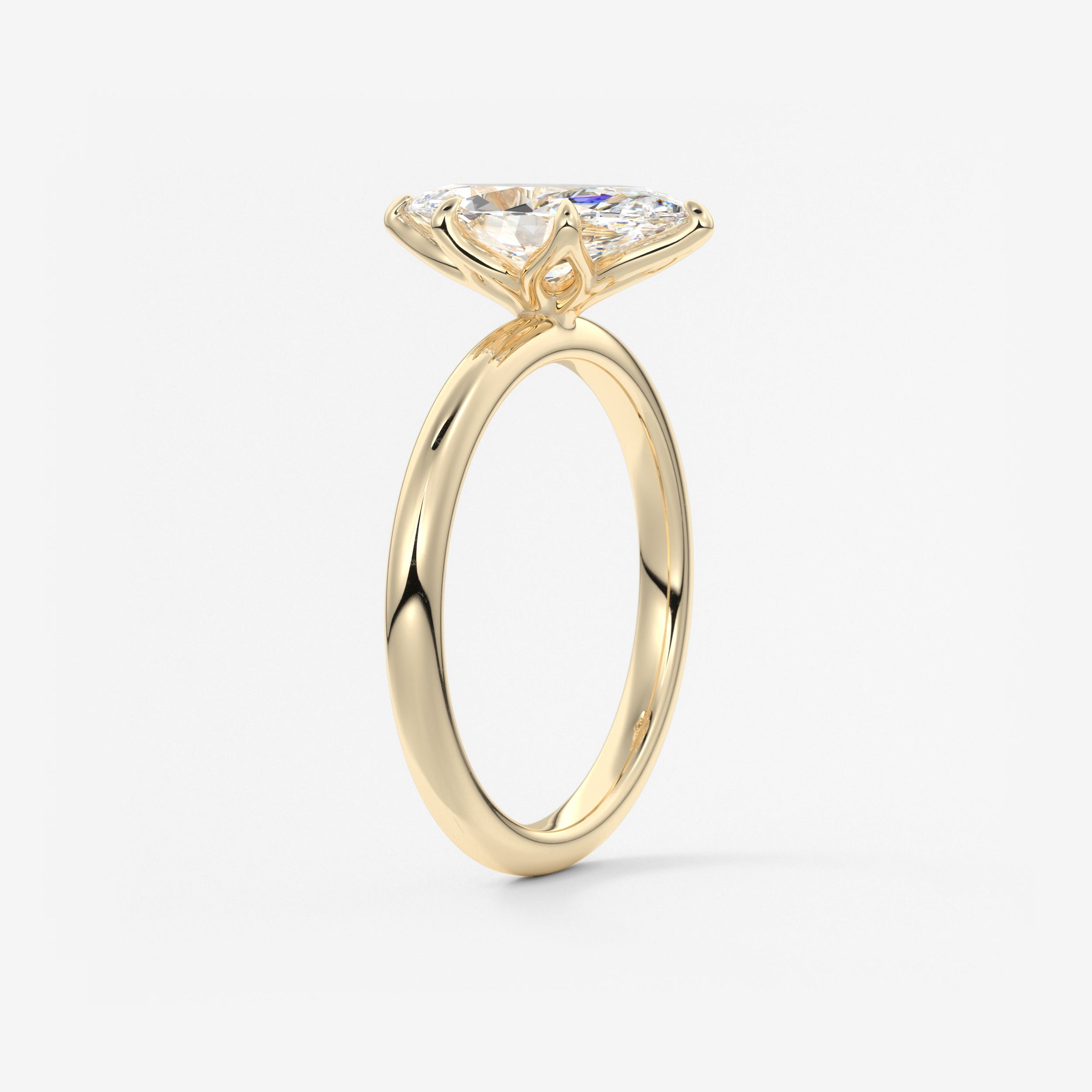 Marquise Solitaire Lab Grown Diamond Engagement Ring