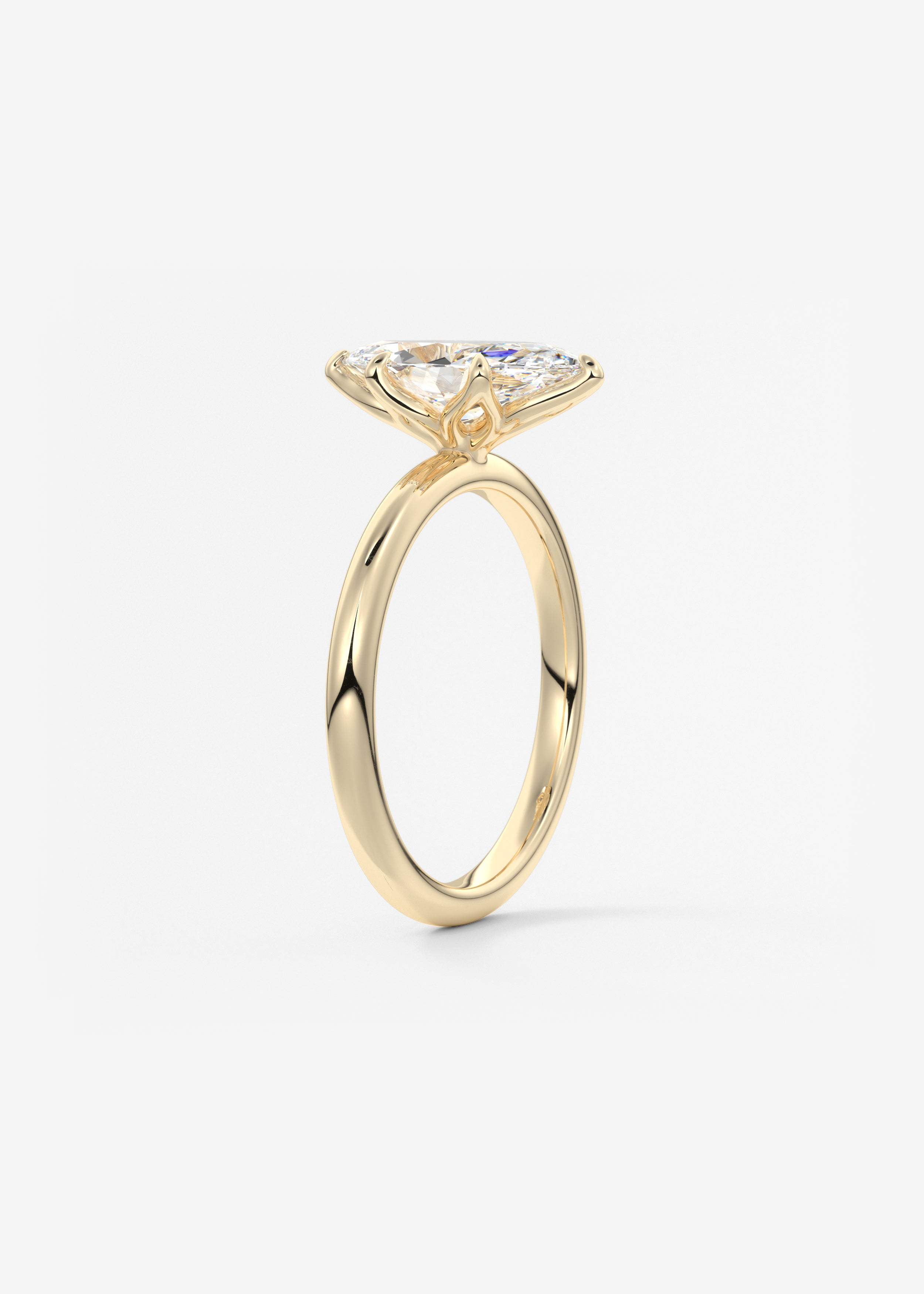 Marquise Solitaire Lab Grown Diamond Engagement Ring