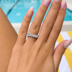 Stunning 0.5 TCW Baguette Moissanite Stones Artemis Wedding Bands 8