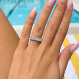 Stunning 0.5 TCW Baguette Moissanite Stones Artemis Wedding Bands 8